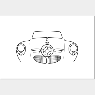 Studebaker Champion 1950 classic car black outline graphic Posters and Art